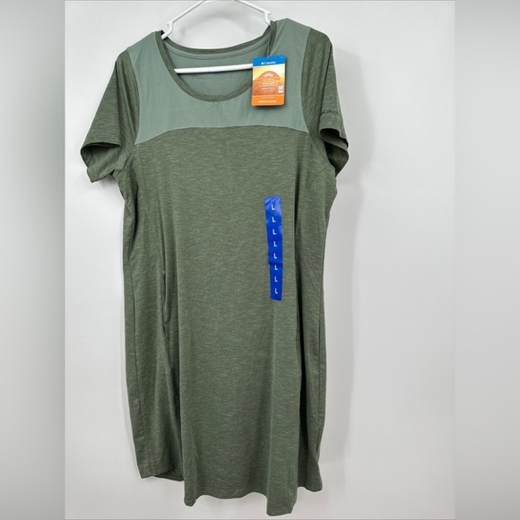 COLUMBIA Women’s Large Active Dress Pullover Omni-Shade Mossy Green - Picture 1 of 4